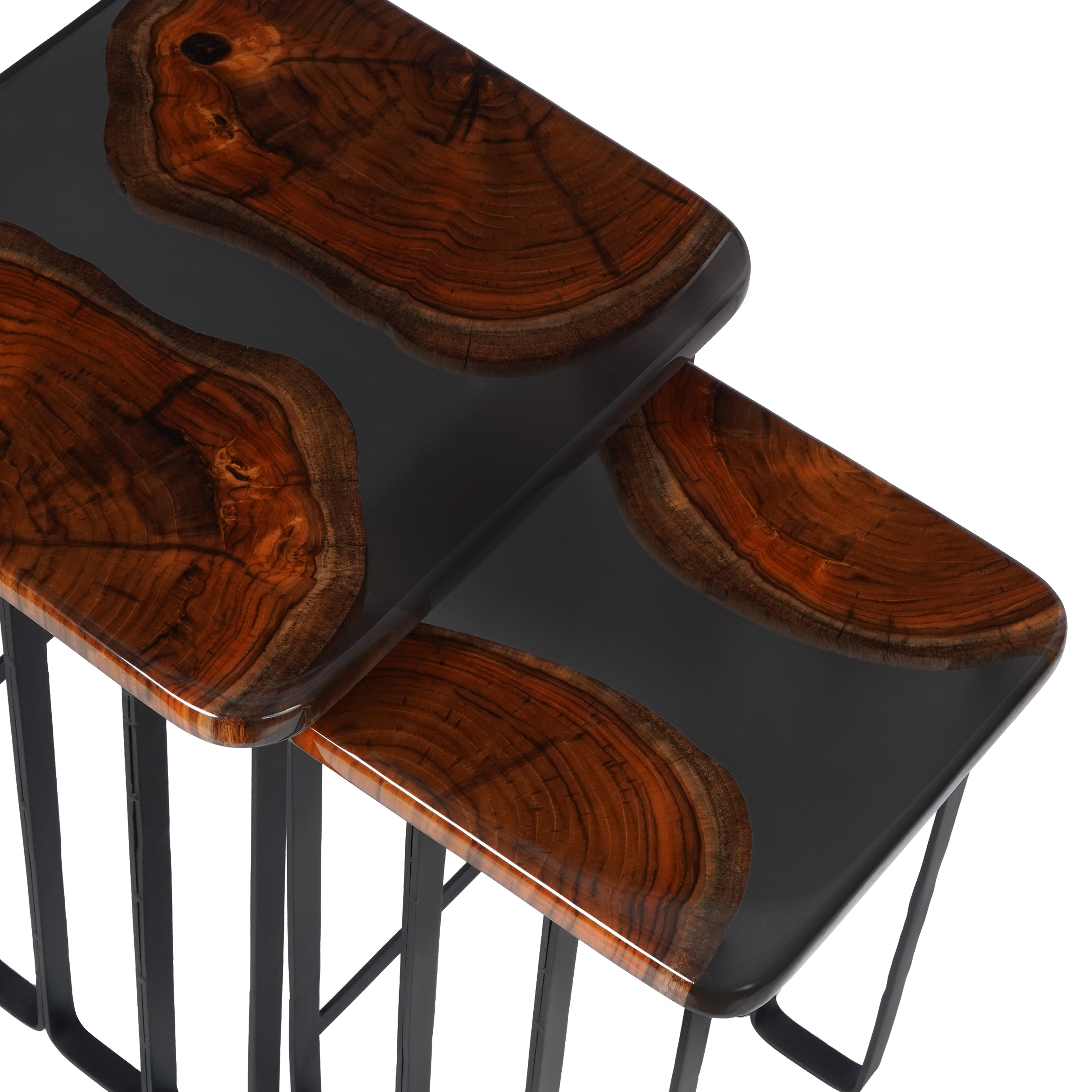 Onyx Glow Nesting Tables – Set of 2