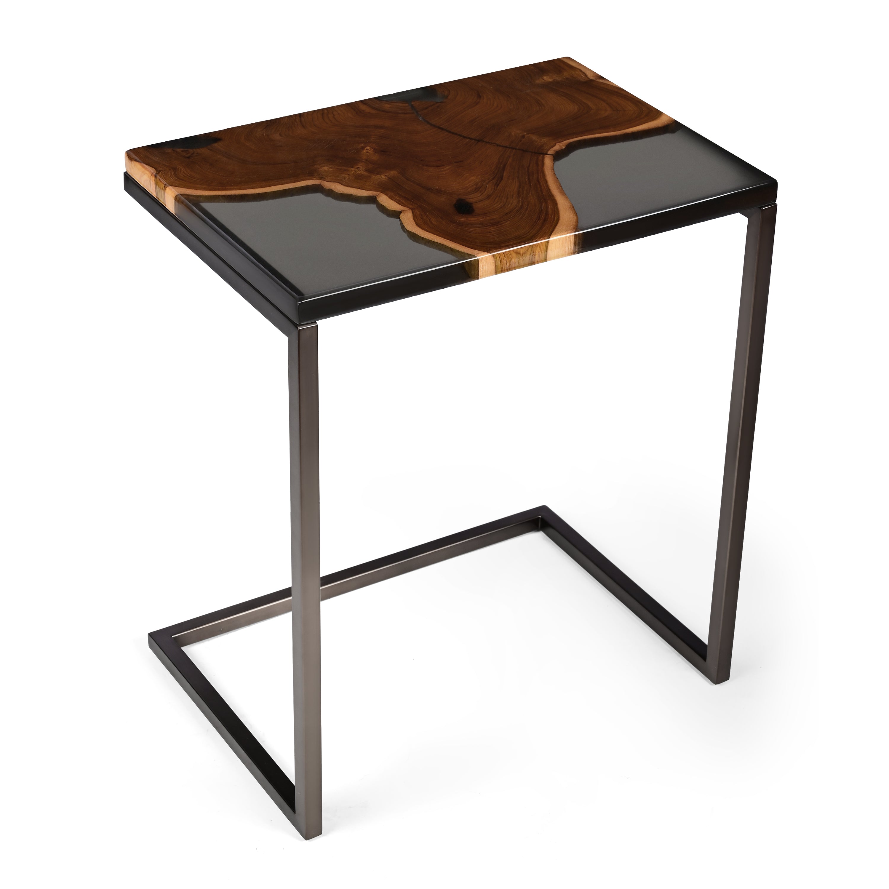 Aurelia Trio Nesting Tables – Wood & Grey Resin