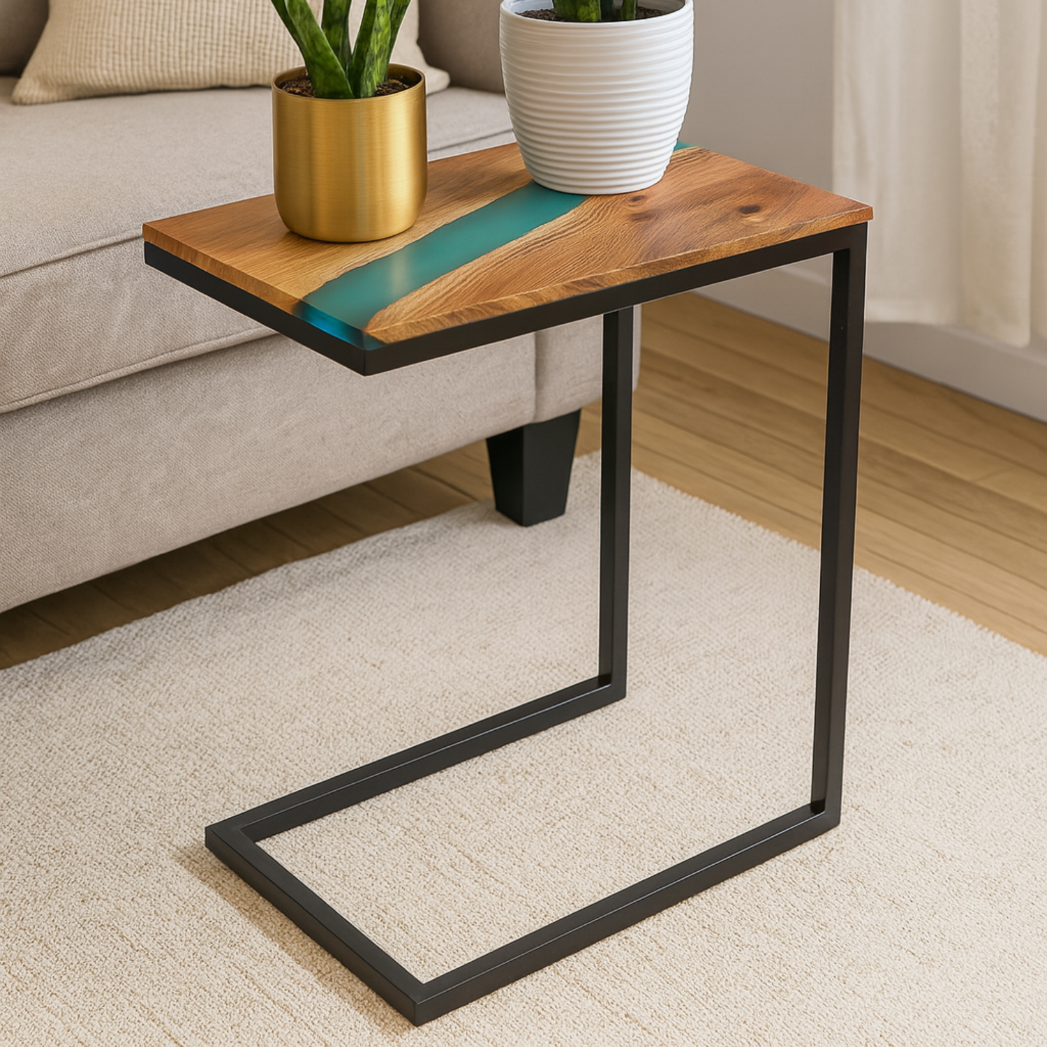 Side Table - Aqua Blue